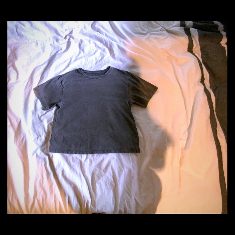 plain gray crop top